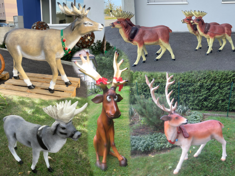 Rentier Figuren Weihnachtsdeko Outdoor Klein Bis Lebensgross