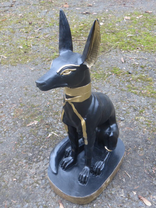 Ägyptische Deko Figur Anubis als Schakal, 45 cm hoch