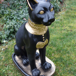 Ägyptische Dekofigur Göttin Bastet als Katze, 58 cm hoch