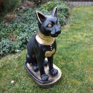 Ägyptische Dekofigur Göttin Bastet als Katze, 58 cm hoch 1