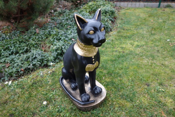 Ägyptische Dekofigur Göttin Bastet als Katze, 58 cm hoch 2