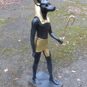 Ägyptische Anubisfigur Mensch mit Schakalkopf, 60 cm hoch