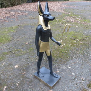 Ägyptische Anubisfigur Mensch mit Schakalkopf, 60 cm hoch 1