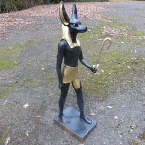Ägyptische Anubisfigur Mensch mit Schakalkopf, 60 cm hoch 2