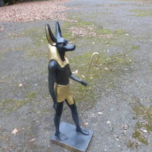 Ägyptische Anubisfigur Mensch mit Schakalkopf, 60 cm hoch 3
