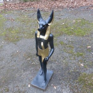 Ägyptische Anubisfigur Mensch mit Schakalkopf, 60 cm hoch 8