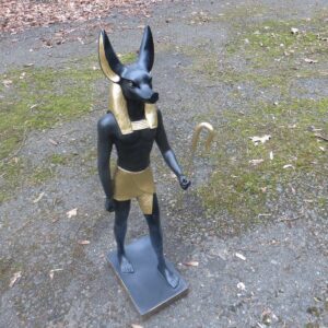 Ägyptische Anubisfigur Mensch mit Schakalkopf, 60 cm hoch 6