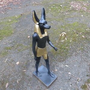 Ägyptische Anubisfigur Mensch mit Schakalkopf, 60 cm hoch 4