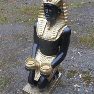Dekofigur ägyptischer Pharao kniend, 53 cm hoch