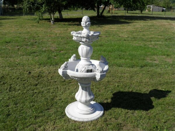 Betonbrunnen für den Garten, Zierbrunnen mit Fröschen, 155 cm 2