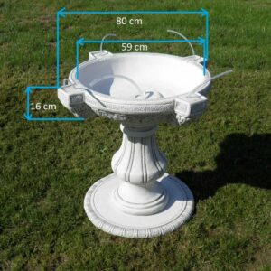 Betonbrunnen für den Garten, Zierbrunnen mit Fröschen, 155 cm 3