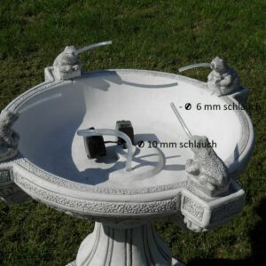 Betonbrunnen für den Garten, Zierbrunnen mit Fröschen, 155 cm 7