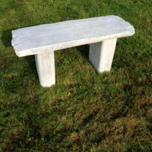 Beton Gartenbank mit Holzoptik, 103 cm lang 5