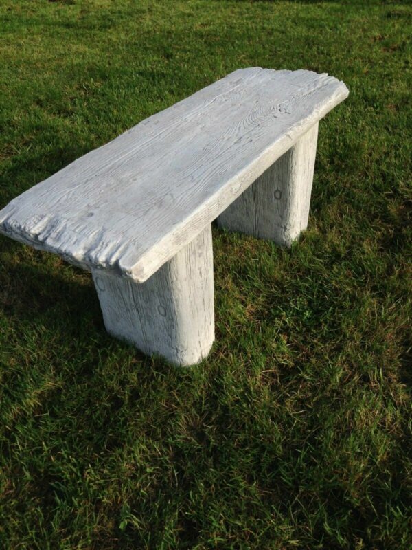 Beton Gartenbank mit Holzoptik, 103 cm lang 5