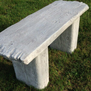 Beton Gartenbank mit Holzoptik, 103 cm lang