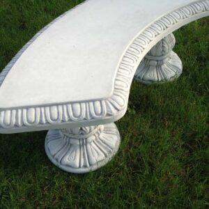Gartenbank ohne Lehne aus Beton, 134 cm lang 2