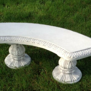 Gartenbank ohne Lehne aus Beton, 134 cm lang 1