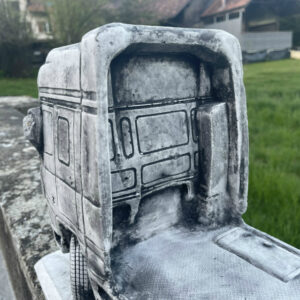Lastwagen Modell aus Beton, DAF Sattelschlepper, Gartendeko 9