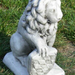 2 Betonfiguren für den Garten: 2 Wächterlöwen, 40 cm hoch 3