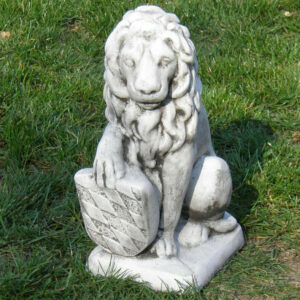 2 Betonfiguren für den Garten: 2 Wächterlöwen, 40 cm hoch 5