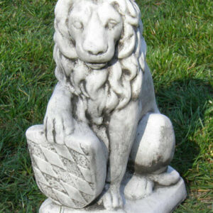 2 Betonfiguren für den Garten: 2 Wächterlöwen, 40 cm hoch 2