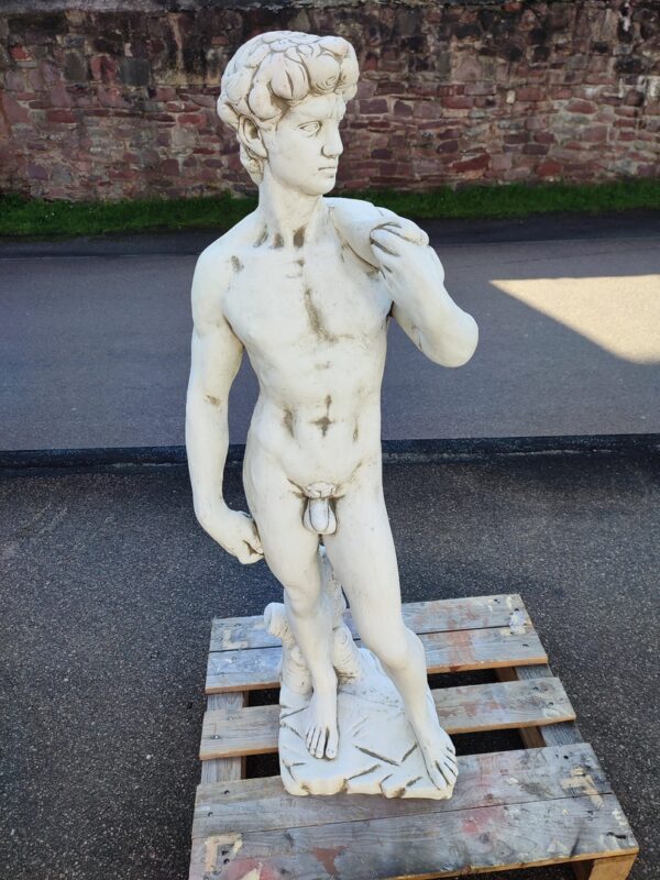 Steinstatue für den Garten von Michelangelos David, 120 cm hoch 7