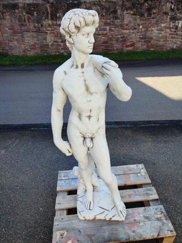 Steinstatue für den Garten von Michelangelos David, 120 cm hoch 6