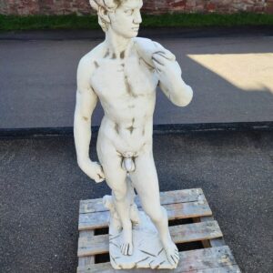 Steinstatue für den Garten von Michelangelos David, 120 cm hoch 4