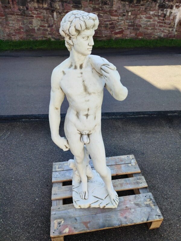 Steinstatue für den Garten von Michelangelos David, 120 cm hoch 5