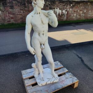 Steinstatue für den Garten von Michelangelos David, 120 cm hoch 3