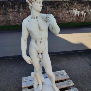 Steinstatue für den Garten von Michelangelos David, 120 cm hoch 2