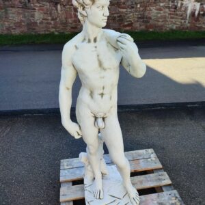 Steinstatue für den Garten von Michelangelos David, 120 cm hoch 1