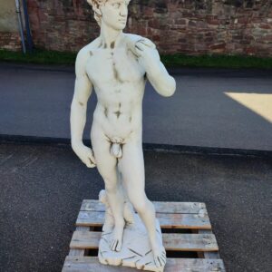 Steinstatue für den Garten von Michelangelos David, 120 cm hoch