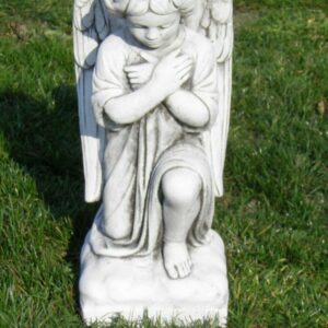 Beton Statuette kniender Engel, 55 cm hoch