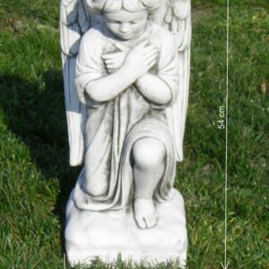 Beton Statuette kniender Engel, 55 cm hoch 2