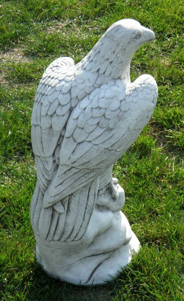 Betonfigur Adler für den Garten, Blick rechts, 58 cm hoch 3