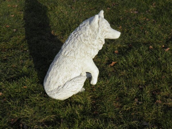 Betonsteinfigur sitzender Wolf, 68 cm hoch 9