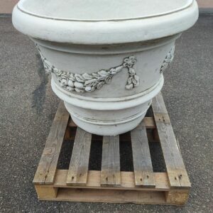 Grosser Pflanzkübel aus Beton, 55 cm hoch, Ø: 70 cm 6