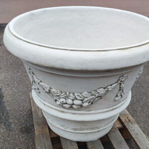 Grosser Pflanzkübel aus Beton, 55 cm hoch, Ø: 70 cm