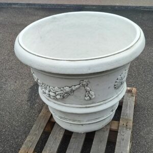 Grosser Pflanzkübel aus Beton, 55 cm hoch, Ø: 70 cm 3