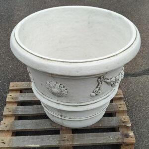 Grosser Pflanzkübel aus Beton, 55 cm hoch, Ø: 70 cm 4