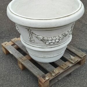 Grosser Pflanzkübel aus Beton, 55 cm hoch, Ø: 70 cm 5