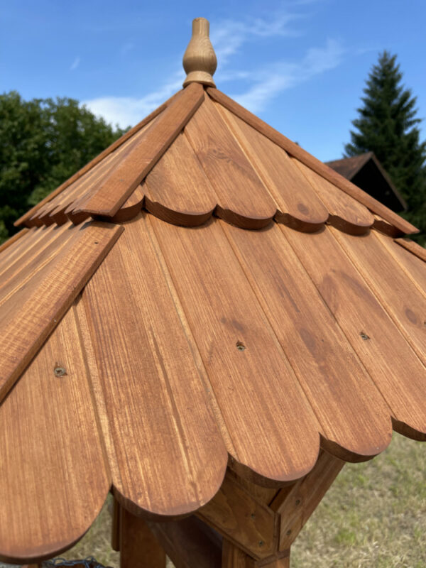 Zierbrunnen für den Garten aus Holz, 150 cm hoch 6