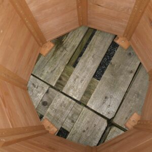 Holzbrunnen für den Garten, Ziehbrunnen mit Dach, 260 cm hoch 5