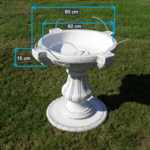 Grosser Garten Springbrunnen aus Beton, Frösche, 155cm hoch 4