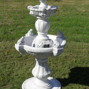 Grosser Garten Springbrunnen aus Beton, Frösche, 155cm hoch