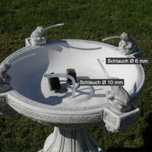 Grosser Garten Springbrunnen aus Beton, Frösche, 155cm hoch 6