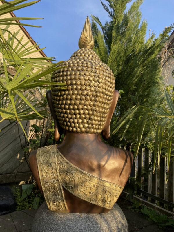 XXL Buddhafigur Büste, 117 cm hoch als Gartendeko 9