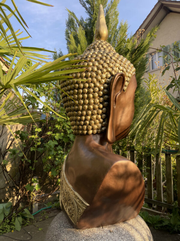 XXL Buddhafigur Büste, 117 cm hoch als Gartendeko 10