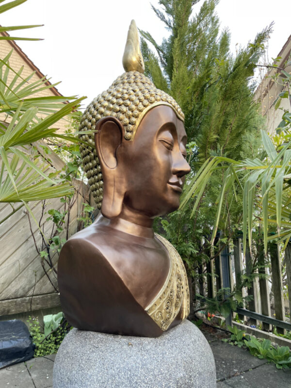 XXL Buddhafigur Büste, 117 cm hoch als Gartendeko 4